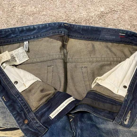 Men's Blue Distressed Diesel Jeans